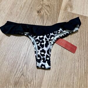 SAN LORENZO FRILL THONG BIKINI BOTTOM